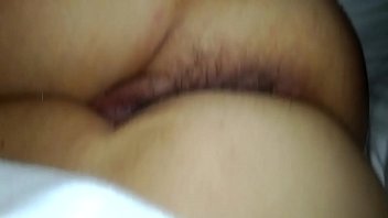 s. wife's hairy wet ass pussy and asshole close-up after being fucked