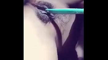Teen Masturbation using tooth brush