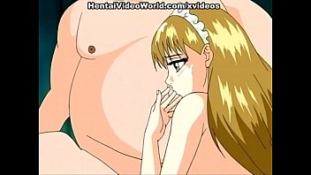 Hentai sex in bed with a blonde teen