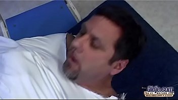 Obsessed nurse cums on big hard cock of her fat crazy patient