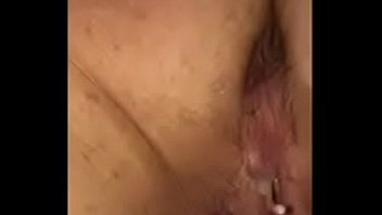 VIBRATING TEEN FAT PUSSY LEAKING CREAM, HAIRY MEATY LIPS CLOSE UP