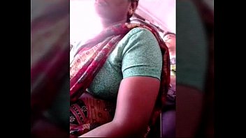 Marathi Aunty boobs pressed with blouse