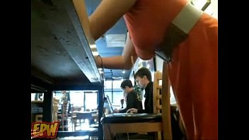 Public red head on  webcam cafe masturbation  - More @ WWW.Erickdarkebadass.com