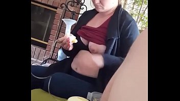 Mandy williamson milking her huge boobs