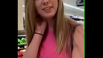 Blonde in supermarket sex