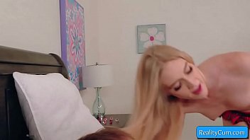 Teen blonde schoolgirl Emma Straletto ride massive cock and reach amazing strong orgasm
