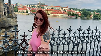 Czech Pickup Redhead Russian Tourist Public Blowjob & Sex KleoModel