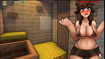 HornyCraft [Minecraft Parody Hentai game PornPlay ] Ep.26 beach outdoor assjob while cowgirl is resting