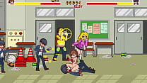 *School dot fight* Hot teen gets fucked by classmates eager for pussy and ready to fill her with cum | Hentai Games Gameplay | P1